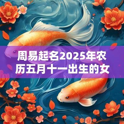 周易起名2025年农历五月十一出生的女孩缺土取名推荐