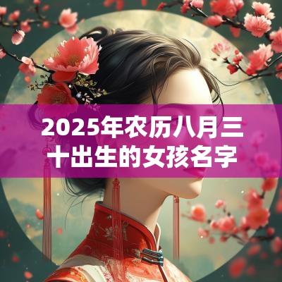 2025年农历八月三十出生的女孩名字五行不缺怎么取名