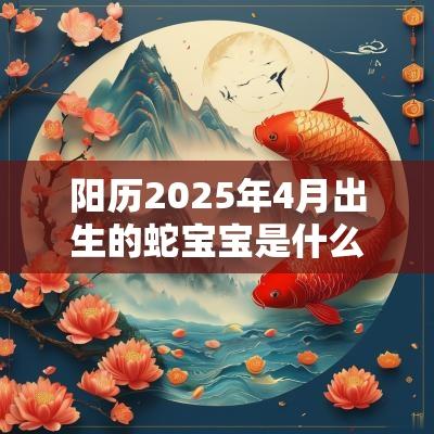 阳历2025年4月出生的蛇宝宝是什么命八字算命取名字