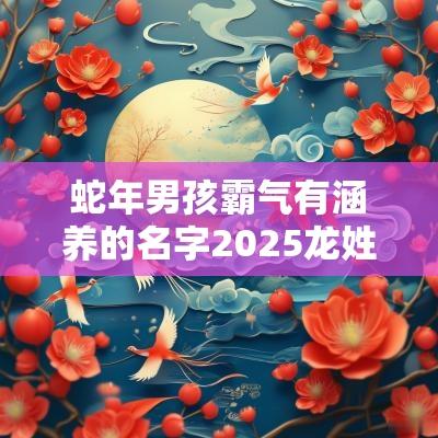 蛇年男孩霸气有涵养的名字2025龙姓男孩取名简单大方