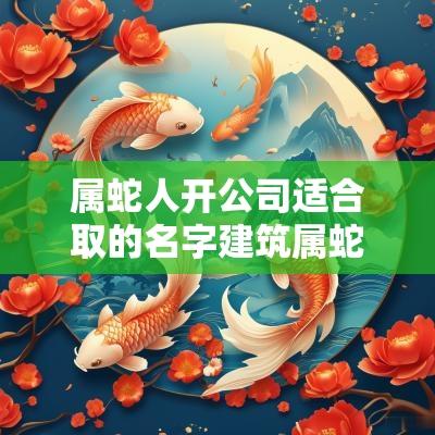 属蛇人开公司适合取的名字建筑属蛇的起名字开公司注意事项
