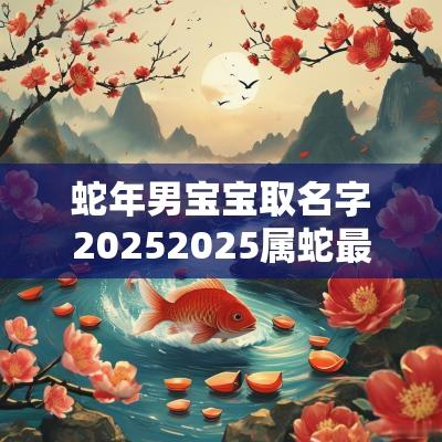 蛇年男宝宝取名字20252025属蛇最吉利的男孩名字