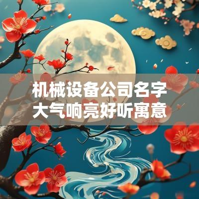 机械设备公司名字大气响亮好听寓意好的机械设备公司名字
