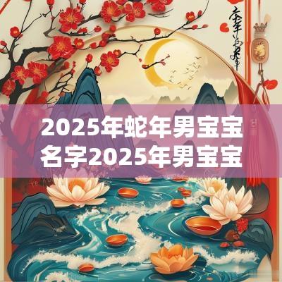 2025年蛇年男宝宝名字2025年男宝宝叫什么名字好