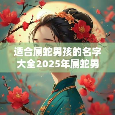 适合属蛇男孩的名字大全2025年属蛇男孩最吉利的名字