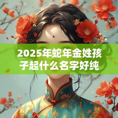 2025年蛇年金姓孩子起什么名字好纯朴温暖的宝宝取名