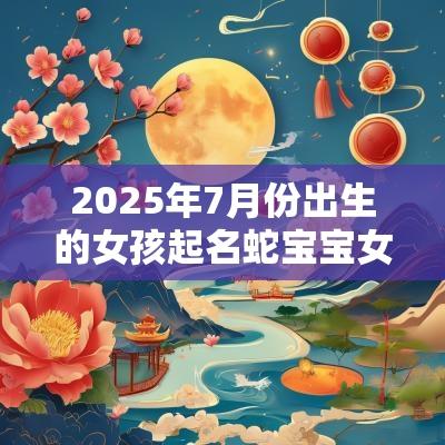 2025年7月份出生的女孩起名蛇宝宝女孩取名宜用字
