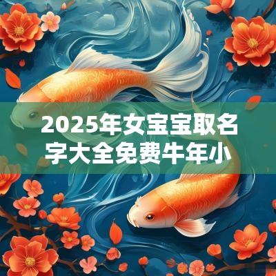 2025年女宝宝取名字大全免费蛇年小孩儿取名最佳技巧