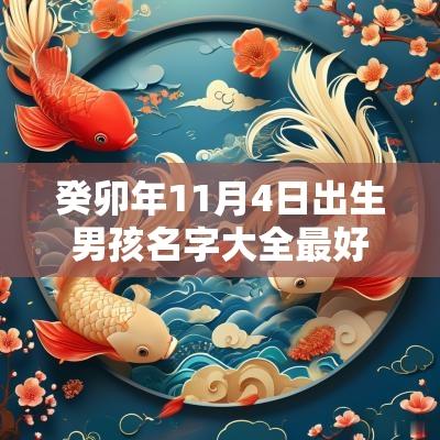 癸卯年11月4日出生男孩名字大全最好听的属蛇男宝宝取名
