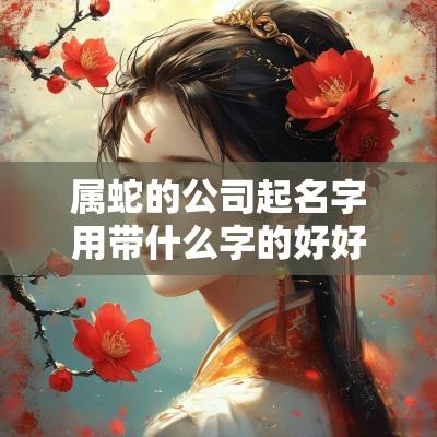 属蛇的公司起名字用带什么字的好好听大气的公司名字大全
