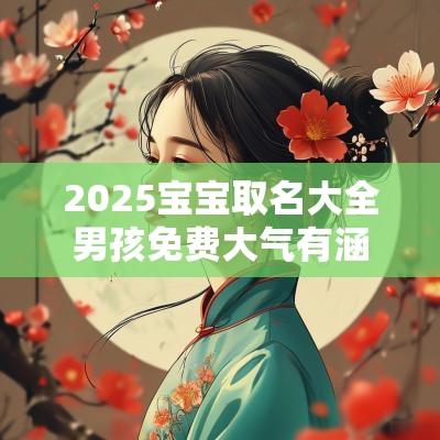 2025宝宝取名大全男孩免费大气有涵养的男宝宝名字