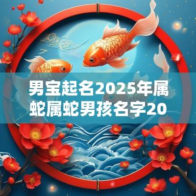 男宝起名2025年属蛇属蛇男孩名字2025年名字大全