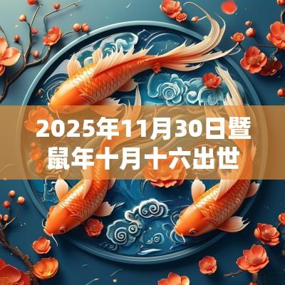 2025年11月30日暨蛇年十月十六出世的孩子大运分析