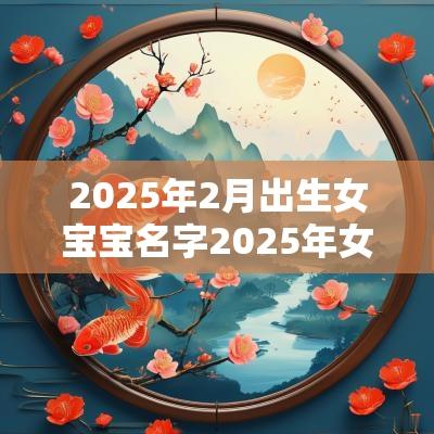 2025年2月出生女宝宝名字2025年女宝宝最佳名字