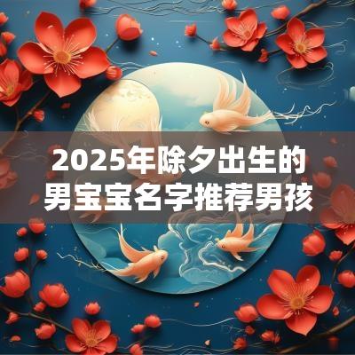 2025年除夕出生的男宝宝名字推荐男孩取名叫什么好