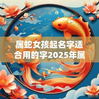 属蛇女孩起名字适合用的字2025年属蛇女孩取名宜用字