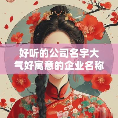 好听的公司名字大气好寓意的企业名称响亮的企业取名方法