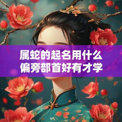 属蛇的起名用什么偏旁部首好有才学有志向的男宝宝名字