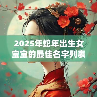 2025年蛇年出生女宝宝的最佳名字列表(精选500个)