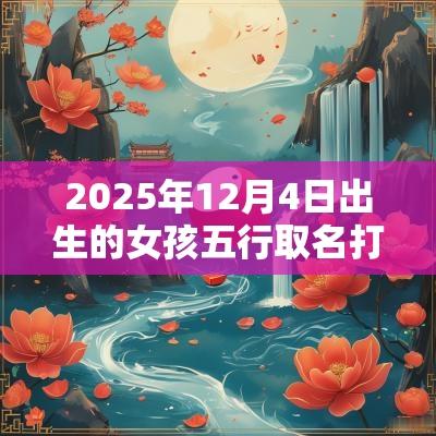 2025年12月4日出生的女孩五行取名打分最佳宜用字