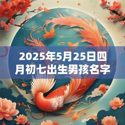 2025年5月25日四月初七出生男孩名字五行生辰八字