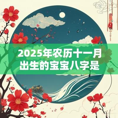 2025年农历十一月出生的宝宝八字是什么高分名字大全