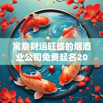 寓意财运旺盛的烟酒业公司免费起名2025年最新版公司名