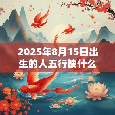 2025年8月15日出生的人五行缺什么补火的名字推荐