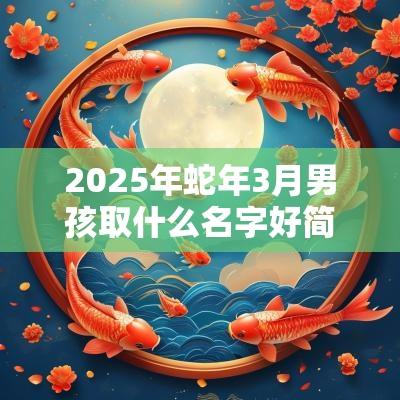 2025年蛇年3月男孩取什么名字好简单大方的男生名字