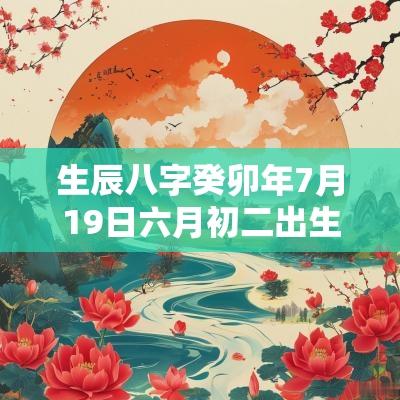 生辰八字癸卯年7月19日六月初二出生的女生五行旺缺详解