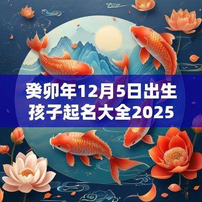 癸卯年12月5日出生孩子起名大全2025年蛇宝宝起名