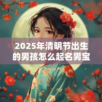 2025年清明节出生的男孩怎么起名男宝宝起名用字大全