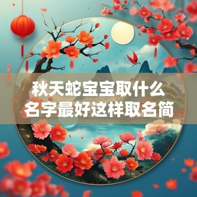 秋天蛇宝宝取什么名字最好这样取名简单小众又寓意满满