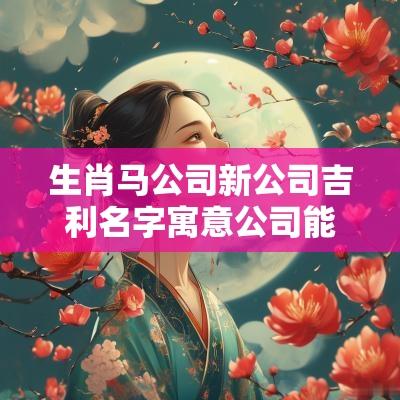 生肖马公司新公司吉利名字寓意公司能够长盛不衰的名字分享