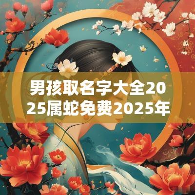 男孩取名字大全2025属蛇免费2025年最旺男孩名字