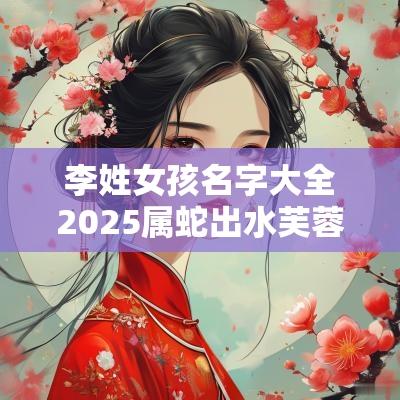 李姓女孩名字大全2025属蛇出水芙蓉般的女生名字推荐