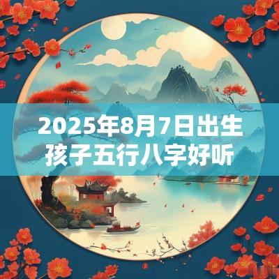 2025年8月7日出生孩子五行八字好听的属蛇宝宝名字