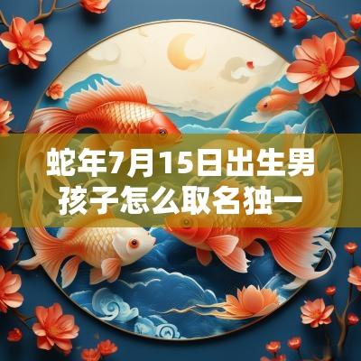 蛇年7月15日出生男孩子怎么取名独一无二的属蛇男生名字
