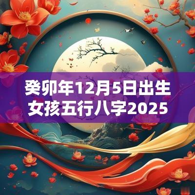 癸卯年12月5日出生女孩五行八字2025年最旺女孩名字