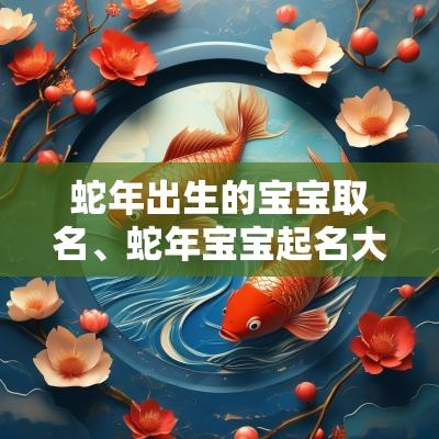蛇年出生的宝宝取名、蛇年宝宝起名大全、蛇年取名适合用字
