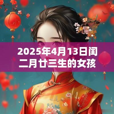 2025年4月13日闰二月廿三生的女孩起名新颖的名字