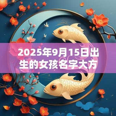 2025年9月15日出生的女孩名字大方的蛇年女孩名字