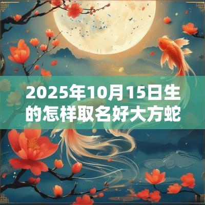 2025年10月15日生的怎样取名好大方蛇年孩子名字