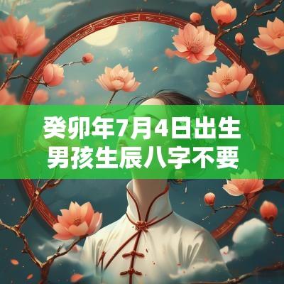 癸卯年7月4日出生男孩生辰八字不要钱的属蛇男宝宝名字