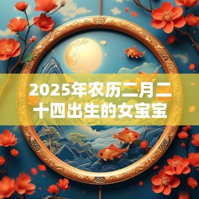 2025年农历二月二十四出生的女宝宝五行缺火、金的名字