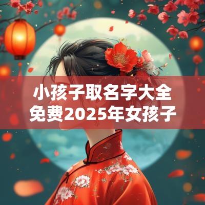 小孩子取名字大全免费2025年女孩子优美的女宝宝起名