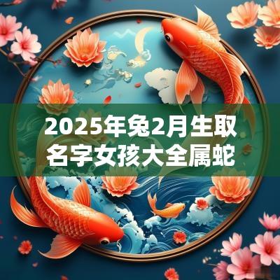 2025年兔2月生取名字女孩大全属蛇好听的独特的名字