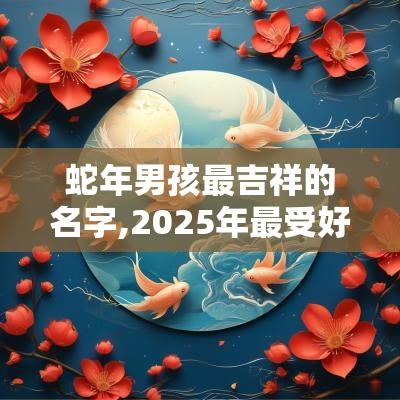 蛇年男孩最吉祥的名字,2025年最受好运青睐的男孩名字