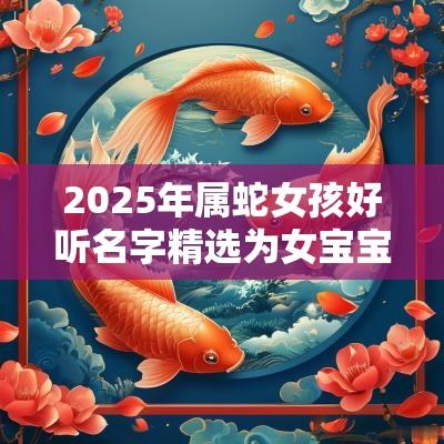 2025年属蛇女孩好听名字精选为女宝宝取个悦耳之名