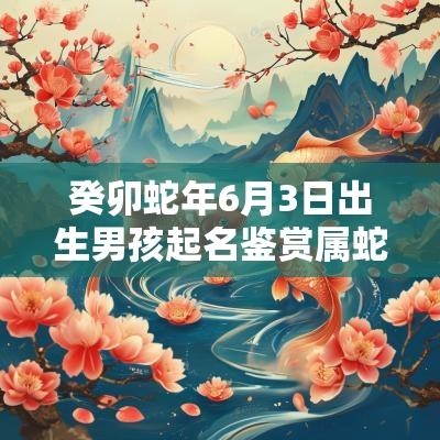 癸卯蛇年6月3日出生男孩起名鉴赏属蛇男宝宝吉利的名字